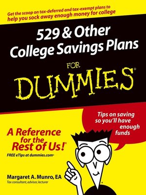 cover image of 529 and Other College Savings Plans For Dummies